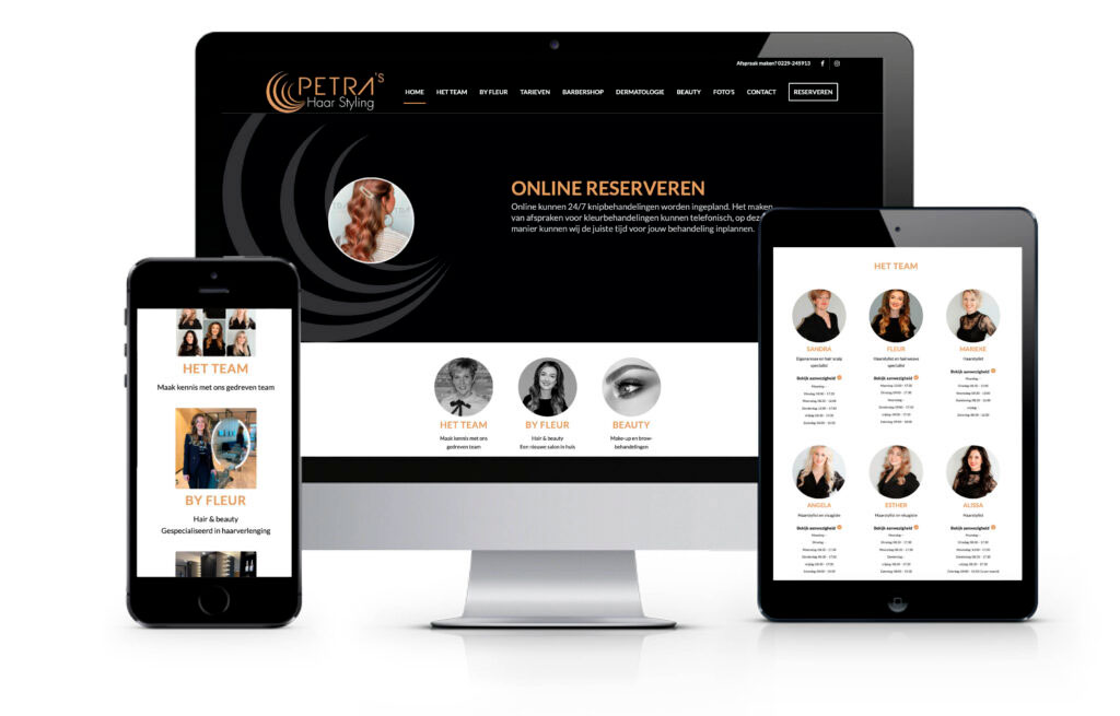 Website petra haarstyling Celina Klarenbeek - website petra haarstyling